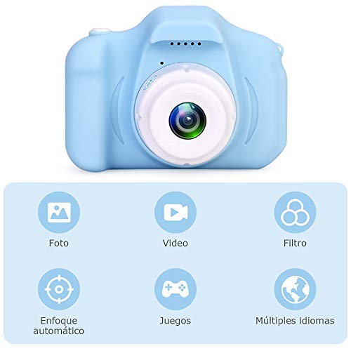 1080P TOYSBBS Set de Cámara de Fotos Digital para Niños Cámara Digital Video cámara Infantil para Niños Niñas Regalos de cumpleaños Cámara Infantil con Tarjeta de Memoria Micro SD 32GB